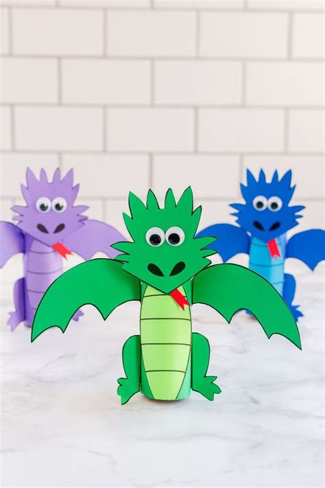 Paper Roll Dragon | Dragon crafts, Paper crafts for kids, Crafts for kids