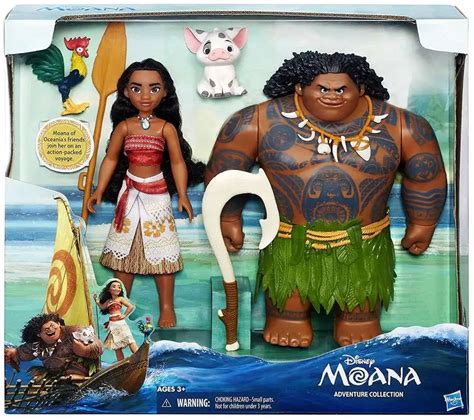 Disney Moana Adventure Collection Doll Set Moana, Maui, Heihei Pua ...