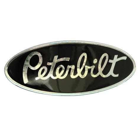 Peterbilt-style black/chrome emblem-sized decal — Empire Chrome