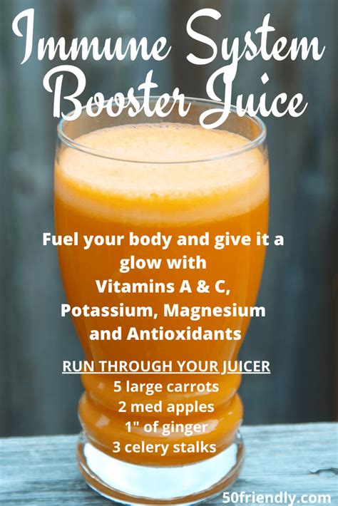 Immune System Booster With Carrot, Apple, Celery Juice - 50 Friendly