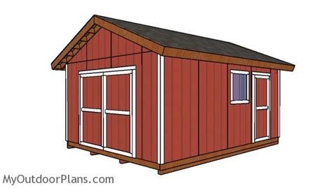 14x18 Gable Shed Plans | PDF Download | MyOutdoorPlans