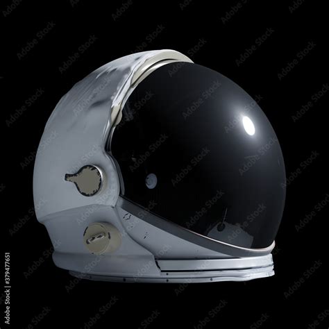 astronaut helmet isolated on black background Stock Illustration ...