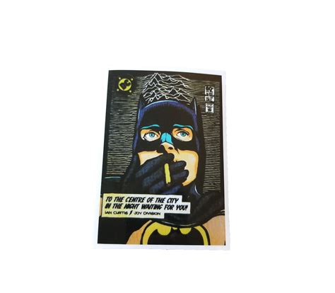 Retro Batman Comic Sticker, Batman Smoking A Cigarette