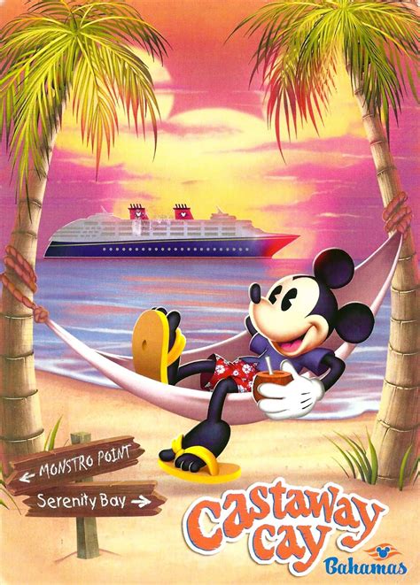 My Favorite Postcards: Castaway Cay, Disney Cruise Ship Island