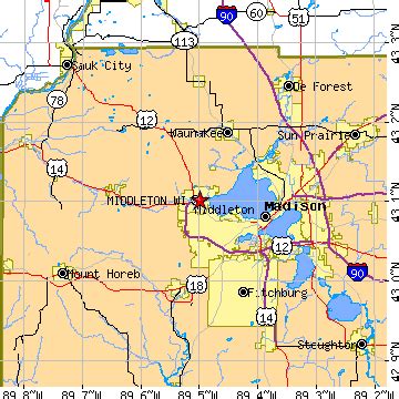 Middleton, Wisconsin (WI) ~ population data, races, housing & economy