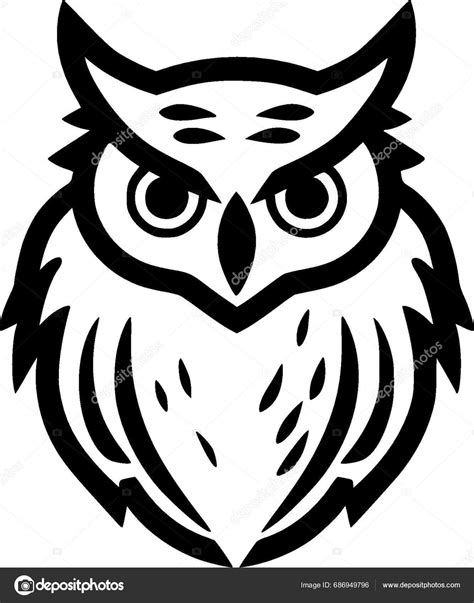 Owl Minimalist Flat Logo Vector Illustration Stock Vector by ©CreativeOasis 686949796