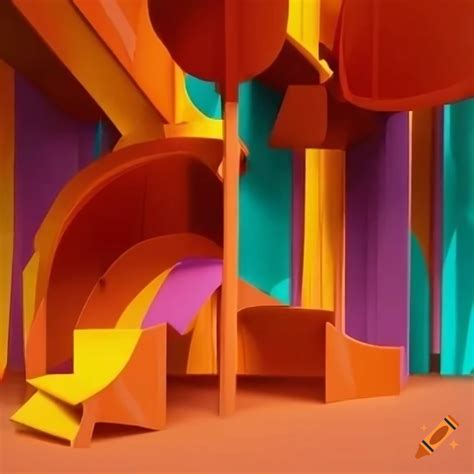 Colorful and surreal playground on Craiyon