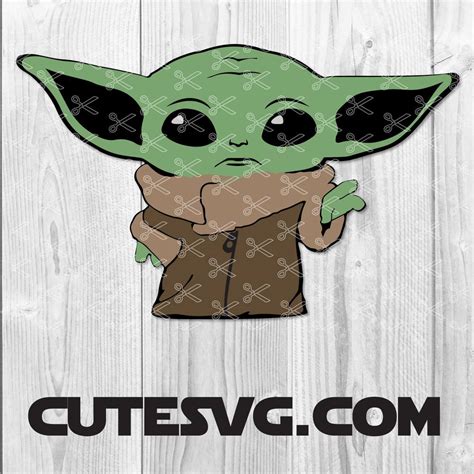 Baby Yoda SVG, DXF, PNG, Eps - Baby Yoda Cut Files