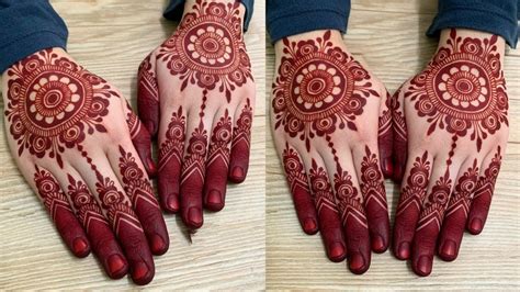 Wedding special Gol Tikki Mehndi design 2019|Back hand Gol Tikki Mehndi design for wedding 2019 ...