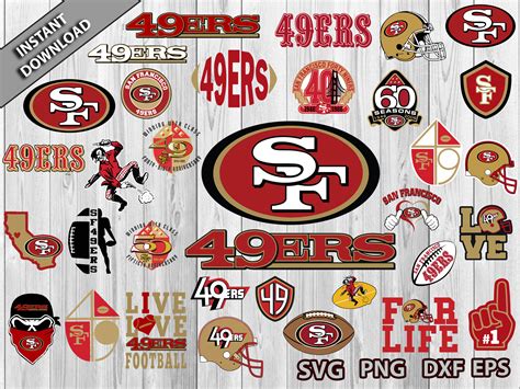 San Francisco 49ers Logo Svg NFL Football Team Svg SF 49ers | Etsy