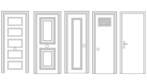 Wooden Door Elevation Design CAD Blocks - Cadbull