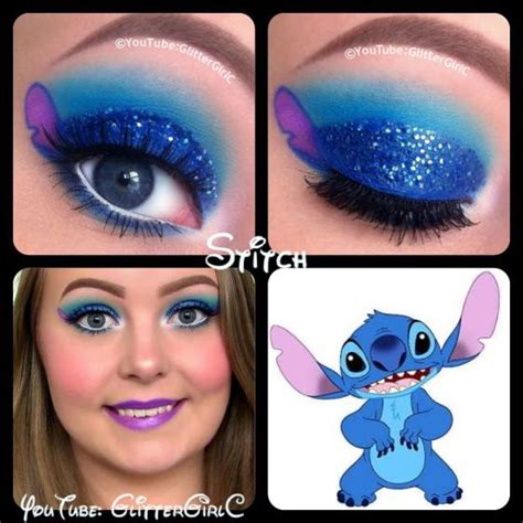 Stitch Makeup | Costume Eye Makeup in 2019 | Stitches makeup, Makeup, Disney eye makeup