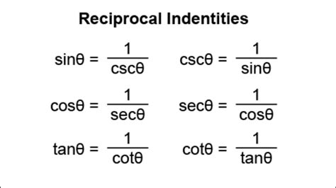 Reciprocal Identities in Trigonometry with Examples