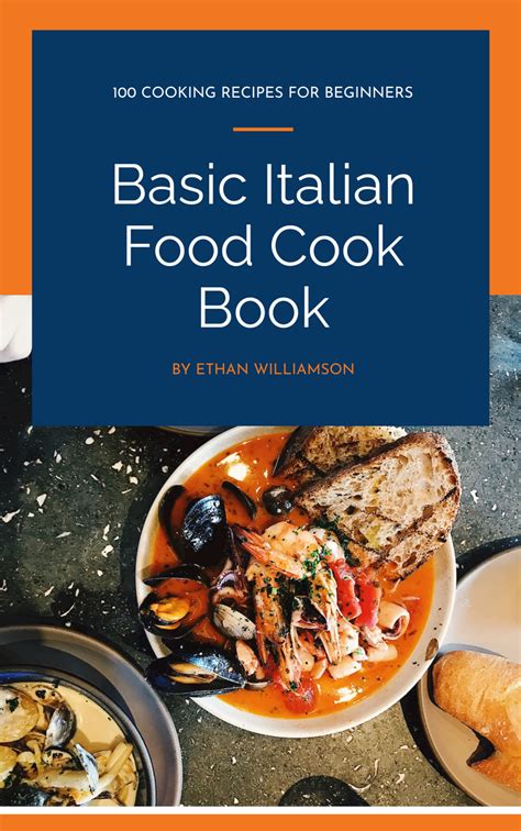 Italian Food Cook Book Book Cover | 책 표지 Template