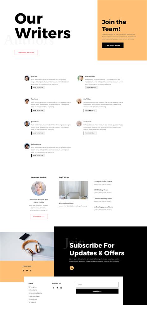 Magazine Authors Page Divi Layout by Elegant Themes