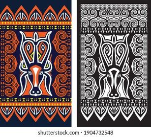 Illustration Traditional Carving Patterns Motifs Toraja Stock Vector ...