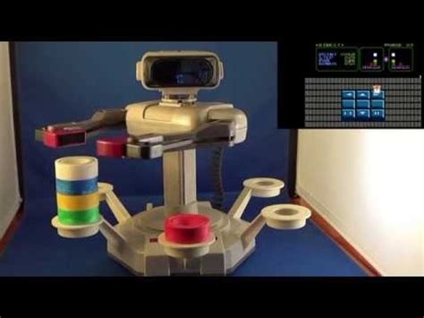 R.O.B. the Robot Stack Up in Action NES Robotic Operating Buddy Working Robot Block - YouTube