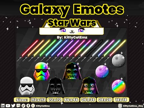 Star Wars Galaxy Emotes, Points, Badges and Bits - Etsy