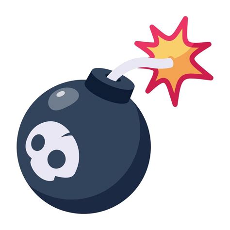 Modern flat icon design of bomb 10256219 Vector Art at Vecteezy