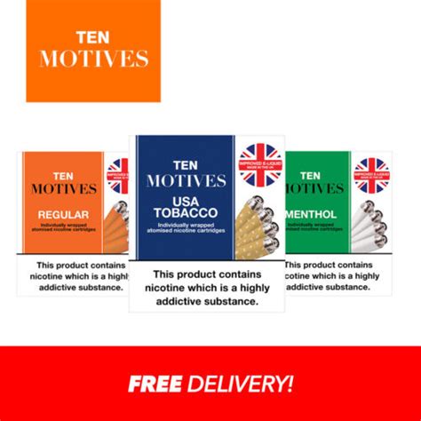 Ten Motives Refills | 10 Motives Cartomisers | From only £5.45 a Pack | E-Cig | eBay