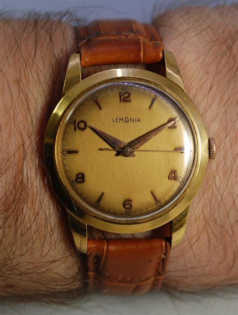 c1955 Lemania men's vintage watch - Birth Year Watches