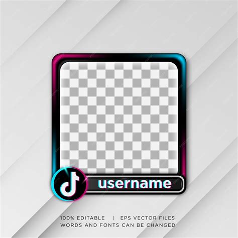 Premium Vector | Tiktok frame template tiktok editable text effect