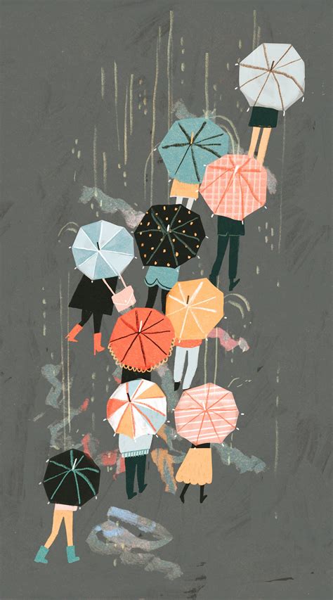 Rainy Day Umbrellas — Rebecca Santo Illustration