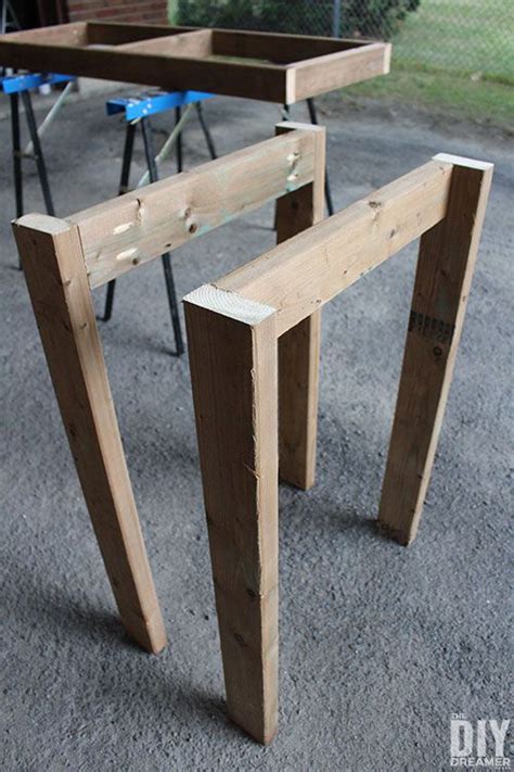 DIY table legs for the outdoor bar table. | Outdoor bar table, Diy table legs, Bar table diy