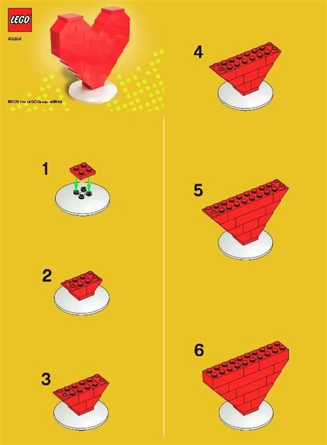 40004-1 - Page 1 | Easy lego creations, Lego valentines, Lego creative