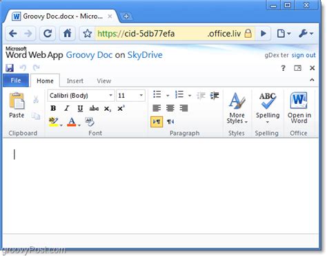 Reviewing Microsoft Word Online from Windows Live Web Apps