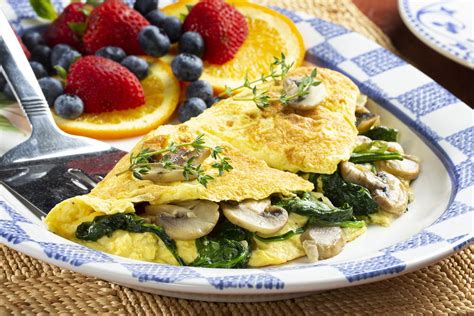 Spinach & Mushroom Omelet | EverydayDiabeticRecipes.com