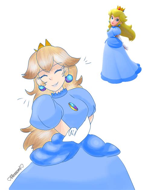 Blue Peach! | Super mario art, Mario art, Nintendo princess