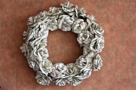 PAPER ROSE WREATH - Laura Lee Craft