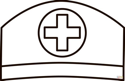 Nurse Hat Clipart Black And White