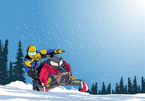 Man On Snowmobile Vector 127083 Vector Art at Vecteezy