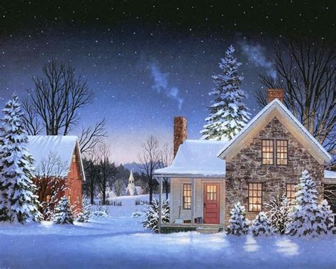 Fred Swan — (1125x900) | Christmas scenery, Christmas paintings, Winter scenes