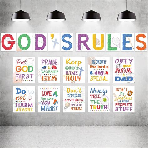 Inspirational Ten Commandments Poster for Kids - Philippines | Ubuy