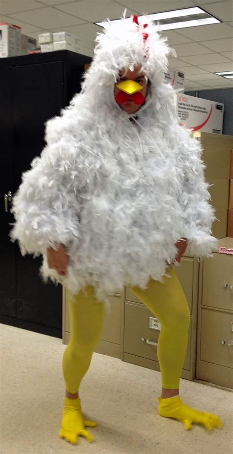 DIY Chicken costume I made just surfing the web how to's & putting them all together. It was a ...