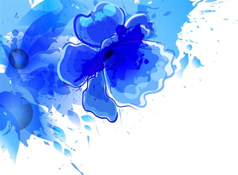 Blue Flower Corner Border Png