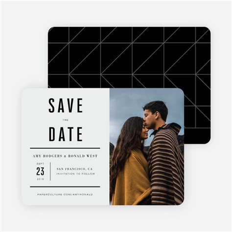 Modern Times Save the Date Cards | Paper Culture