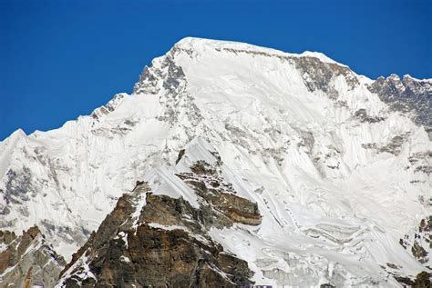 Tallest Mountains Cho Oyu Himalayas Close Up From Kongma La - 1684 :: World All Details