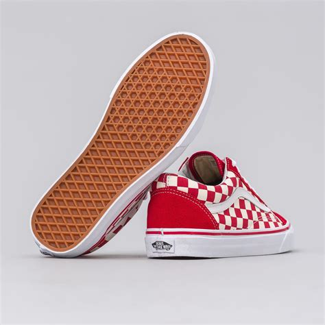 Lyst - Vans Old Skool Checkerboard In Red/white in Red for Men