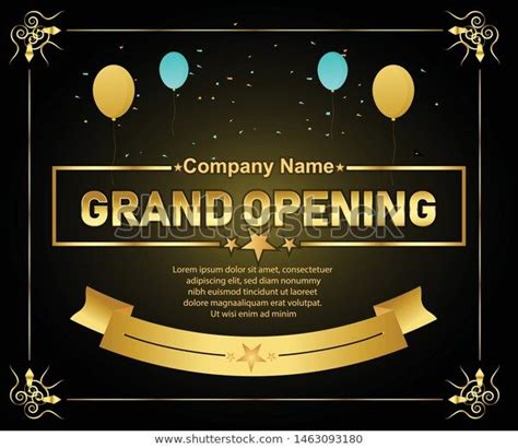 Grand Opening Vector Background Template Banner Stock Vector (Royalty Free) 1463093180 ...