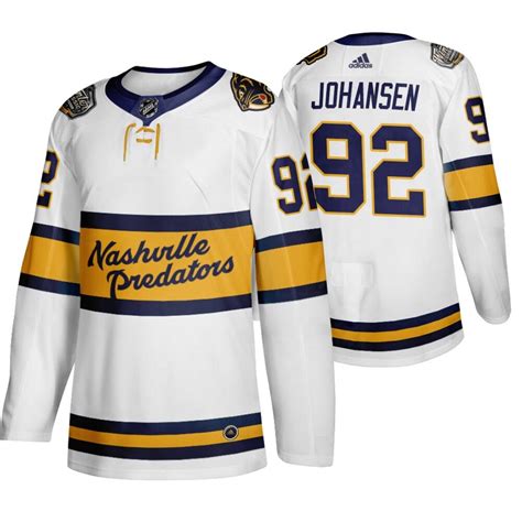 Men's Nashville Predators 92 Ryan Johansen White 2020 Winter Classic ...