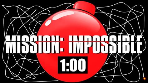 1 Minute Timer Bomb [MISSION IMPOSSIBLE] 💣 | Timer Topia