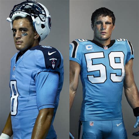 Which team's shade of blue color rush jersey is better? RT for Panthers ...