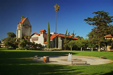 Tower Hall, Auditorium and Fountain on San Jose State Campus