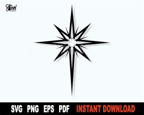 North Star Svg Star of Bethlehem SVG File for Cricut - Etsy