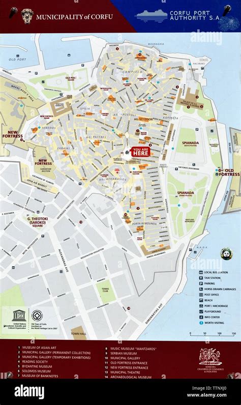 Map of corfu town hi-res stock photography and images - Alamy