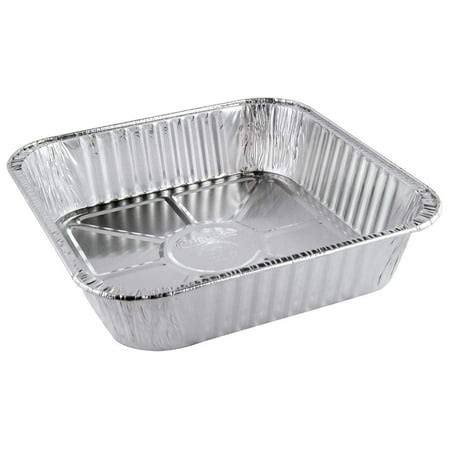 8" Square Disposable Aluminum Cake Pans - Foil Pans perfect for baking cakes, roasting, homemade ...